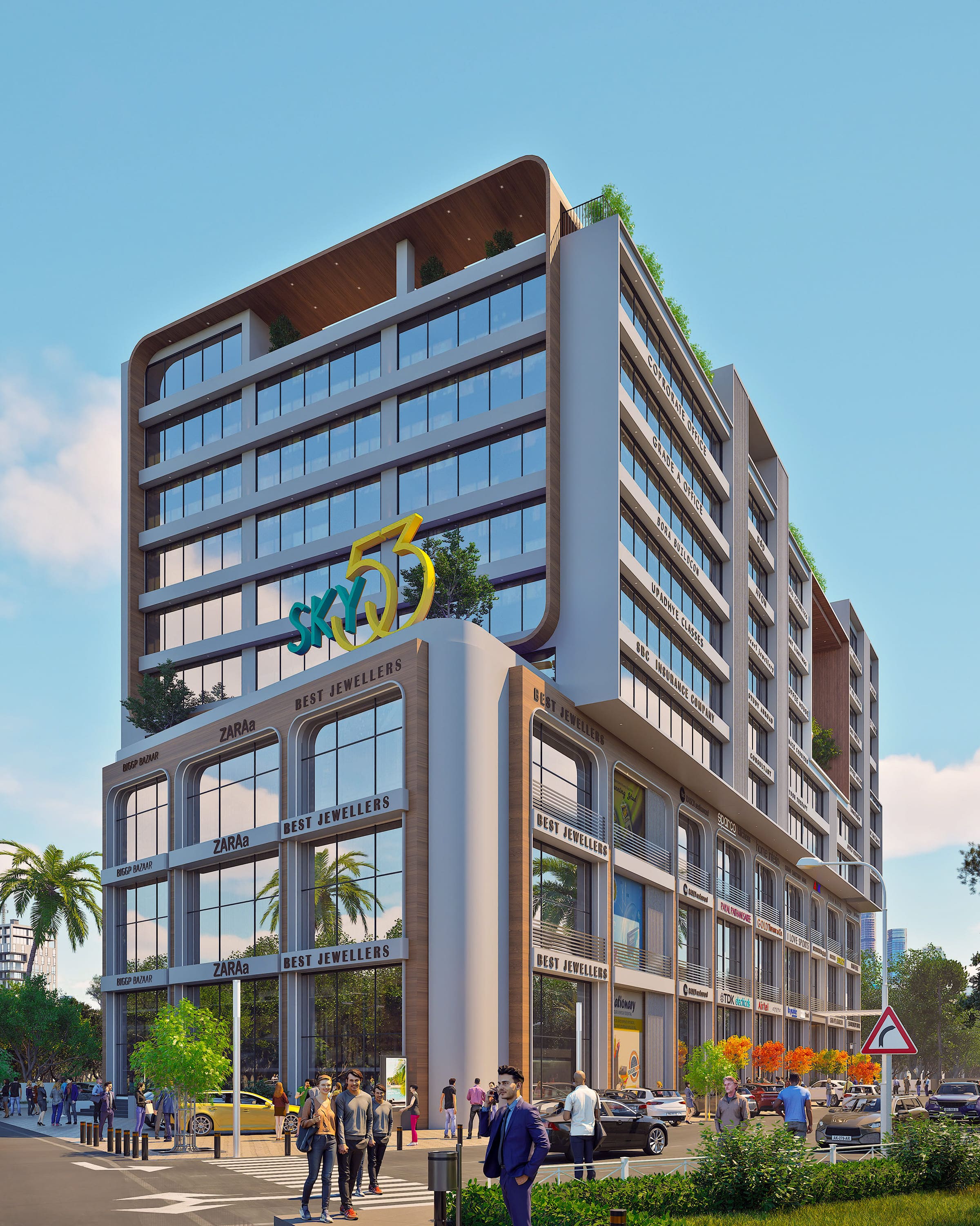 SKY53 commercial tower on Gangapur Road, Nashik